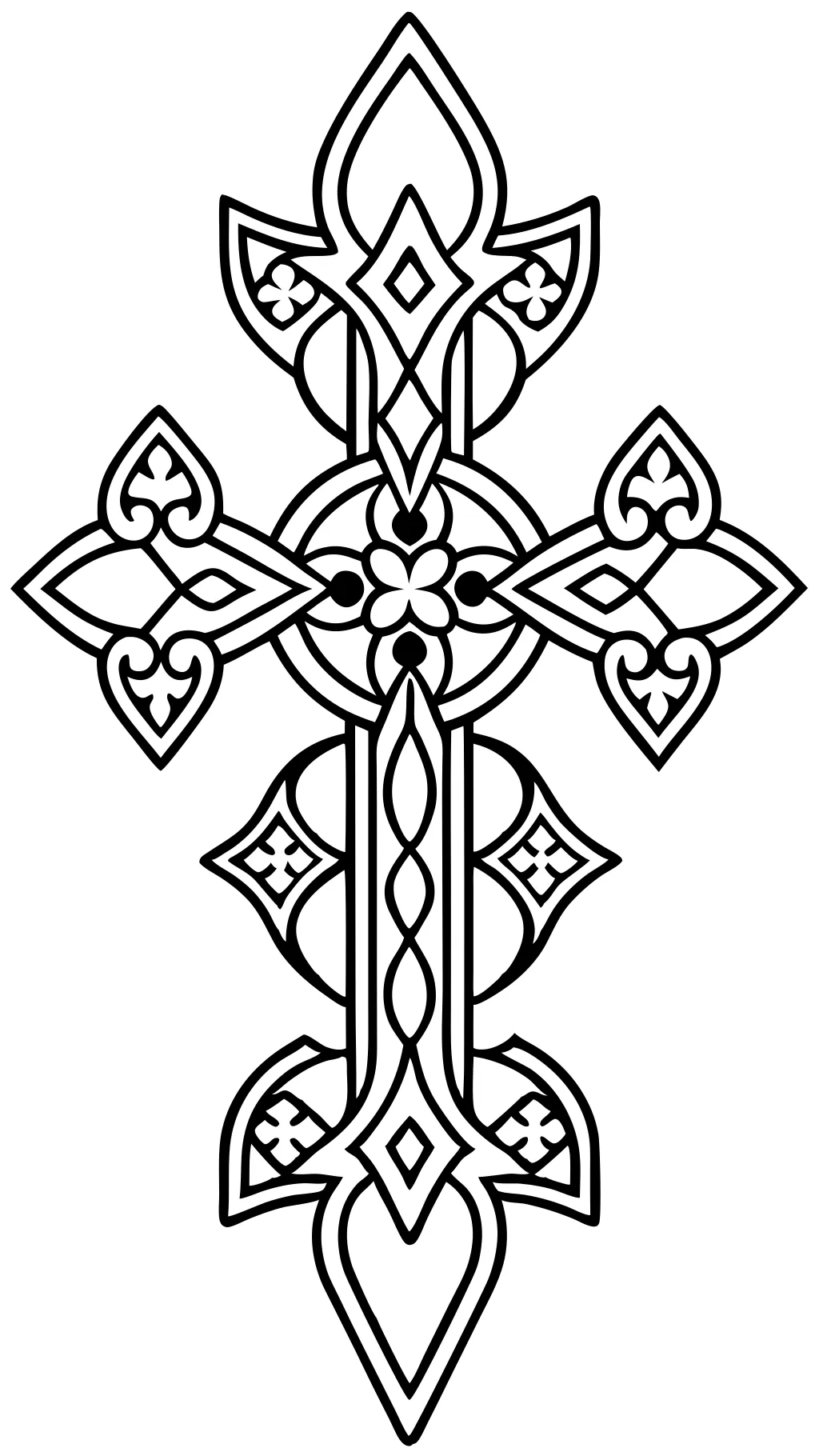 cross coloring pages free